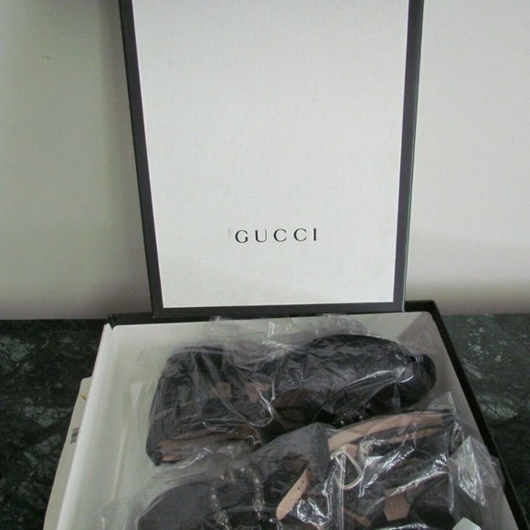Gucci Iowa Queercore Block-heel Buckle Leather Brogue Shoes EU 37, US 36,5, UK 4 - Picture 11 of 11